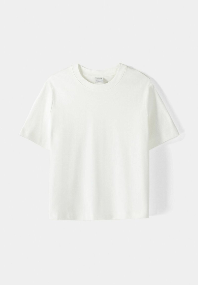Bershka Bershka SHORT SLEEVE - Basic T-shirt - white Kauf eins, bekomm eins gratis