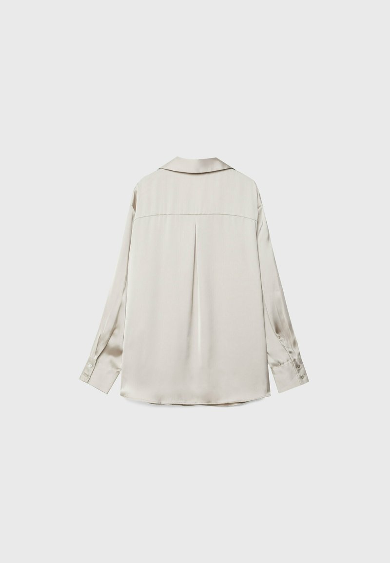 Stradivarius Stradivarius COLLARED - Button-down blouse - stone Super Sparpreis