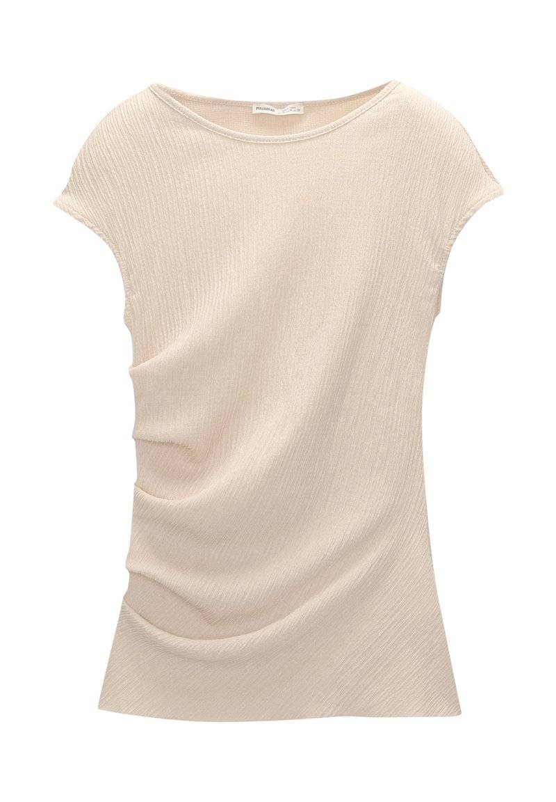 PULL&BEAR PULL&BEAR GATHERED SLEEVELESS - Blouse - beige Letzter Tag