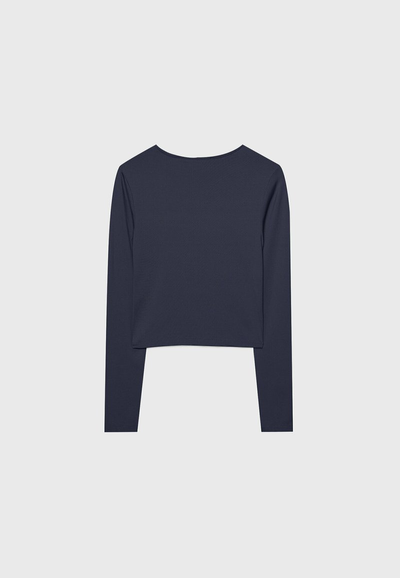Stradivarius Stradivarius Long sleeved top - dark blue Nur noch ein Tag übrig