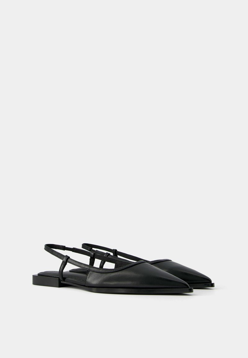 Bershka Bershka POINTED - Slingback ballet pumps - black Osterangebot