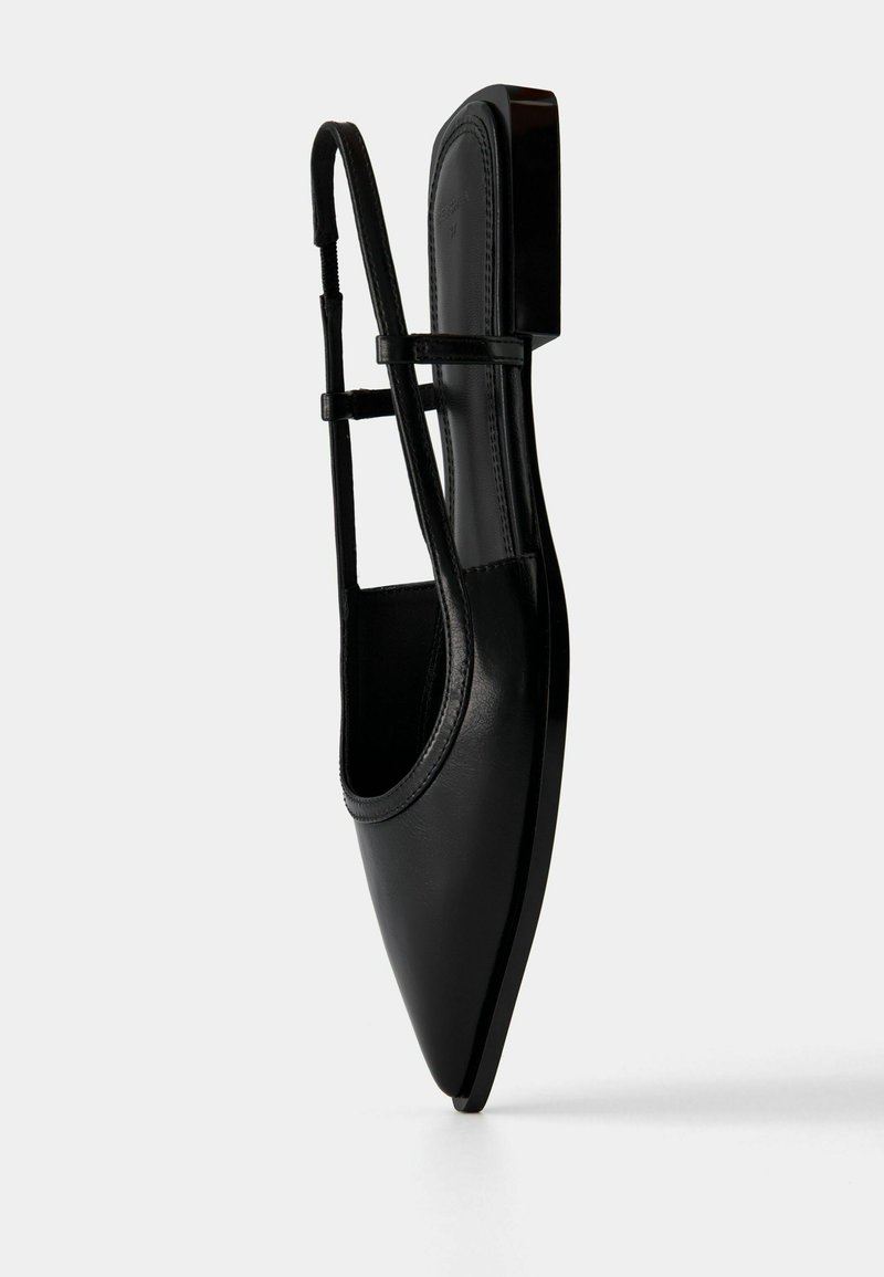 Bershka Bershka POINTED - Slingback ballet pumps - black Osterangebot