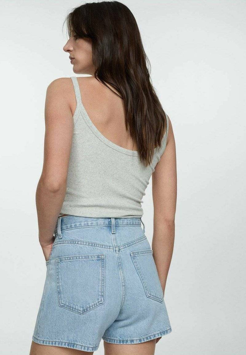 Mango Mango Denim shorts - light blue Sonderangebot der Fabrik