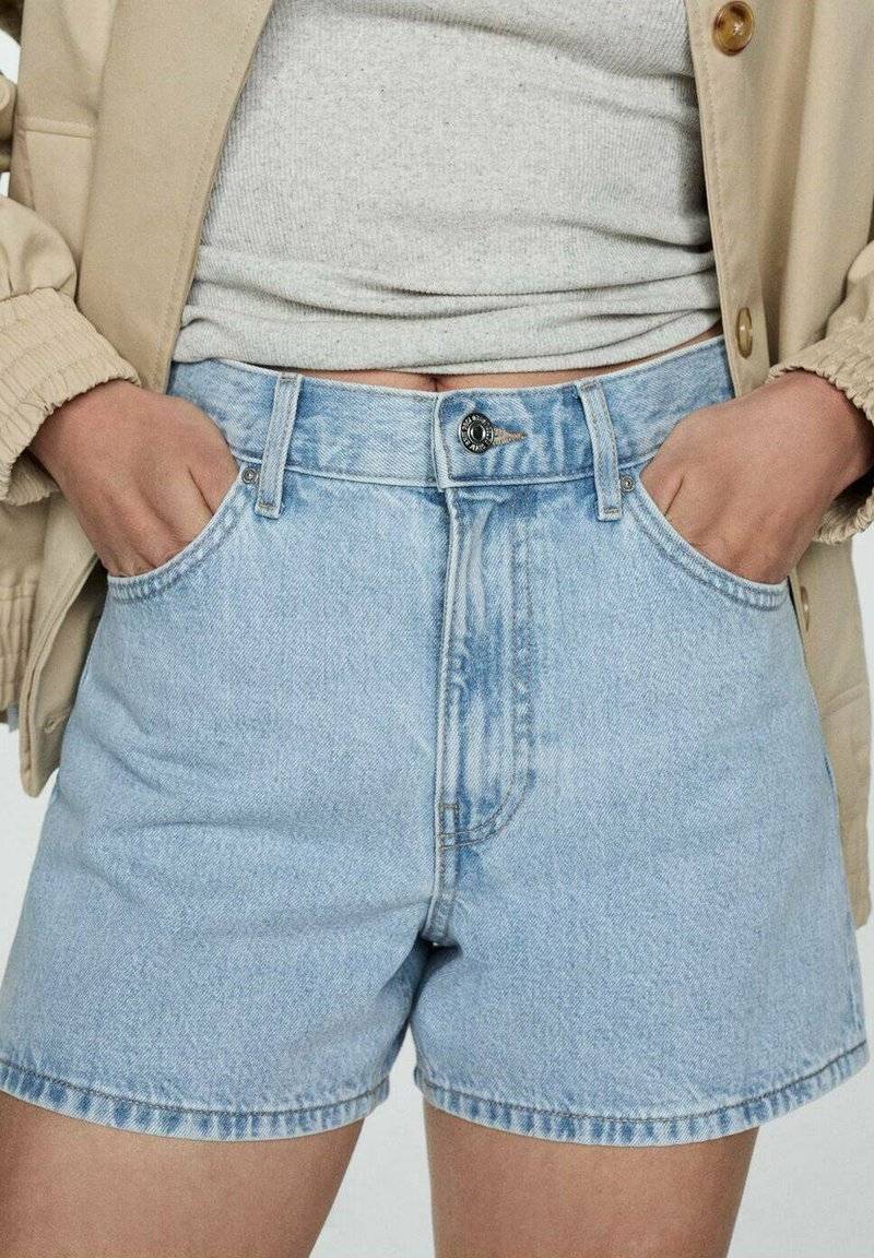 Mango Mango Denim shorts - light blue Sonderangebot der Fabrik