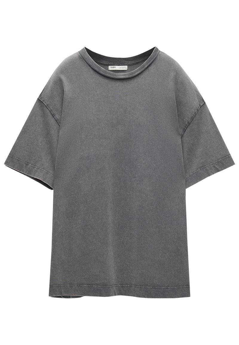 PULL&BEAR PULL&BEAR SHORT SLEEVE - Basic T-shirt - dark grey Nur noch ein Tag übrig