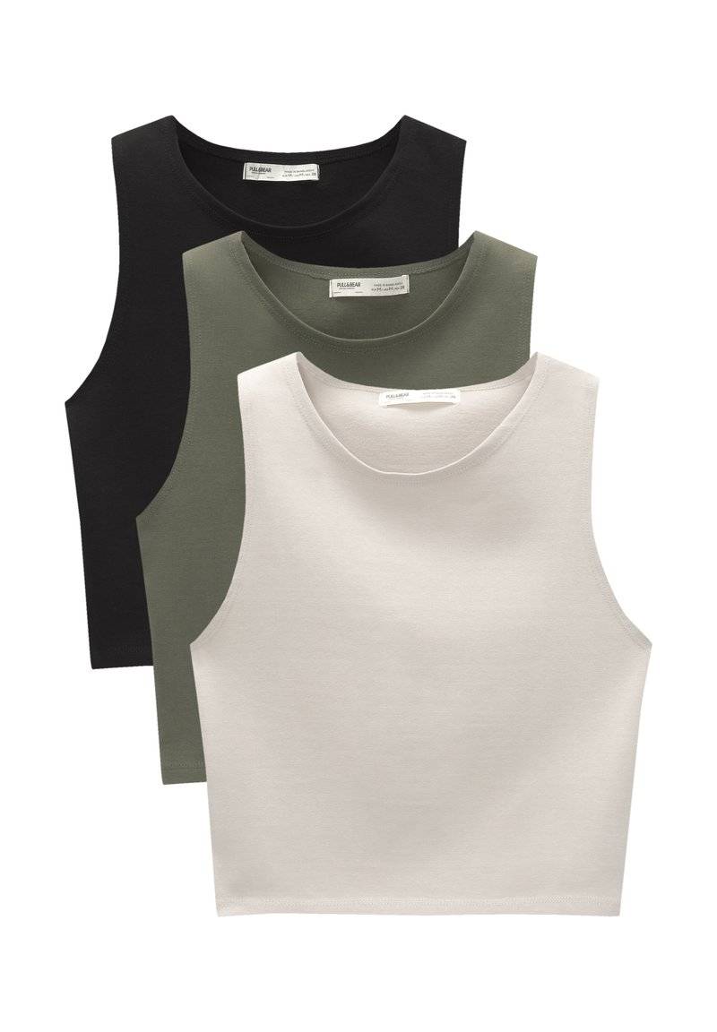 PULL&BEAR PULL&BEAR TRIPACK - Top - green Super Rabatt
