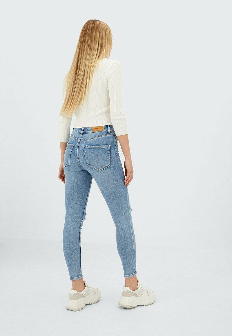 Stradivarius Stradivarius Jeans Skinny Fit - neon blue Clearance-Verkauf