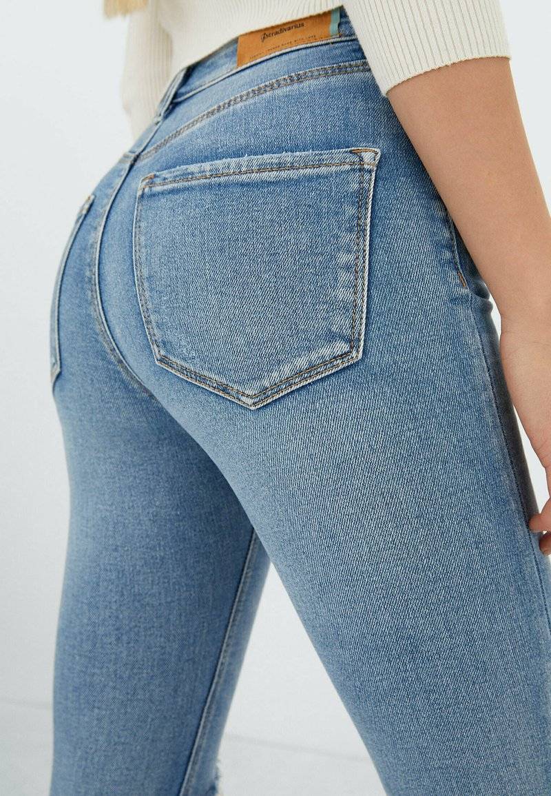 Stradivarius Stradivarius Jeans Skinny Fit - neon blue Clearance-Verkauf