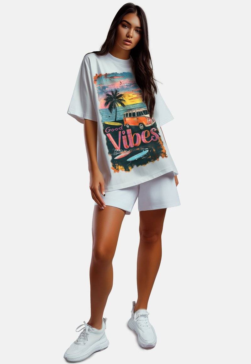 Reichstadt Reichstadt 24RSW057 SURFSIDE-VIBES - Print T-shirt - surfside vibes Speichern exportieren