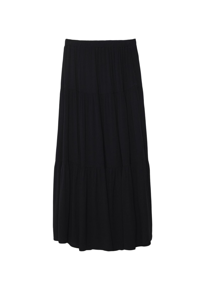 Stradivarius Stradivarius PEASANT - Maxi skirt - black 50% Rabatt für begrenzte Zeit