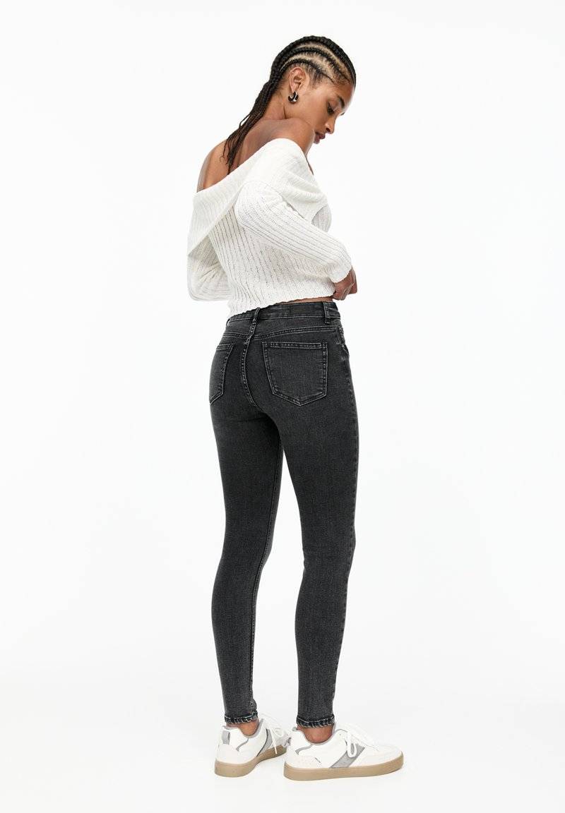 PULL&BEAR PULL&BEAR MID-RISE - Jeans Skinny Fit - grey 2025