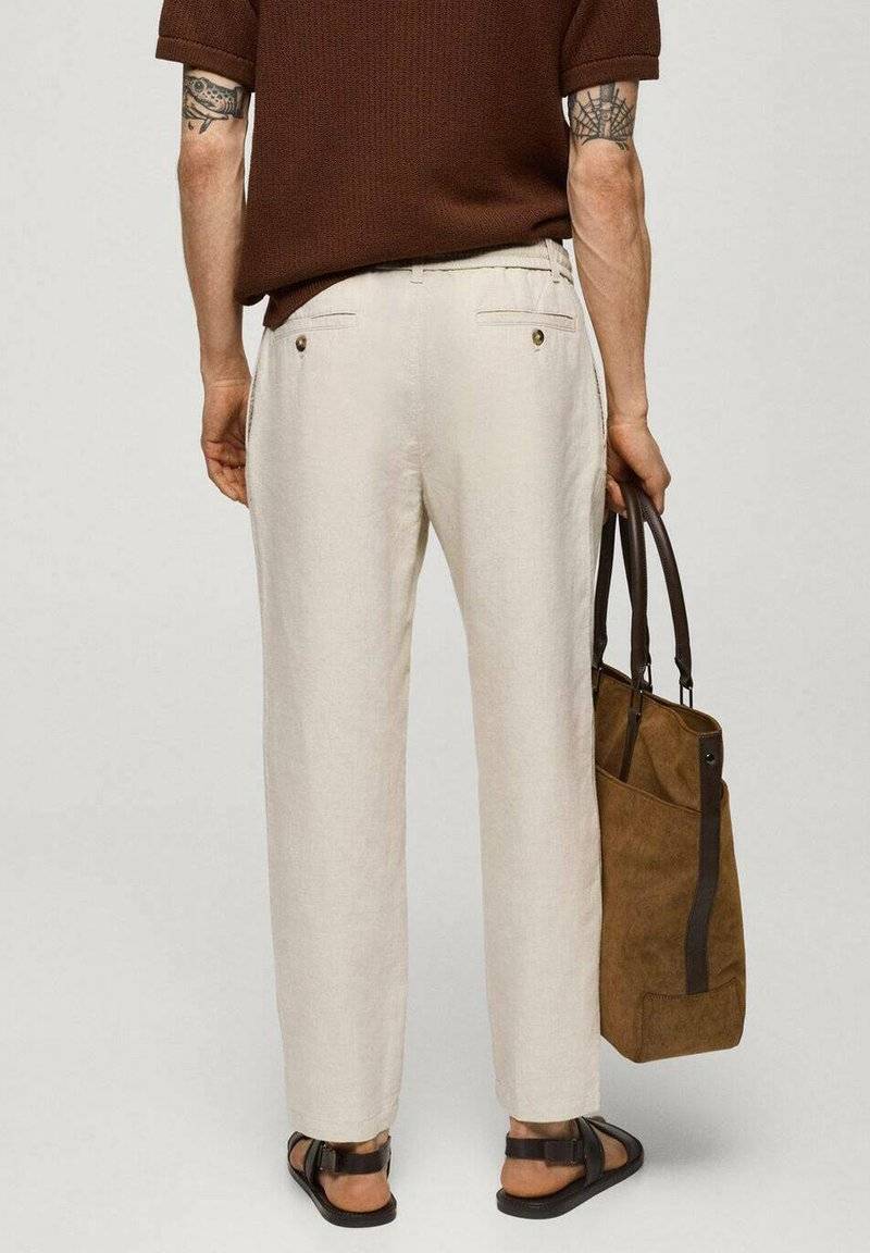 Mango Mango ROMELINO - Trousers - ecru Verkauf
