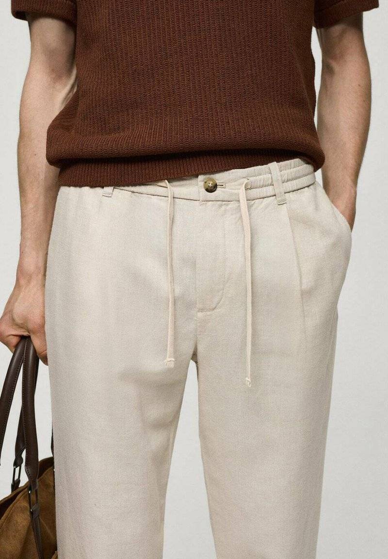 Mango Mango ROMELINO - Trousers - ecru Verkauf
