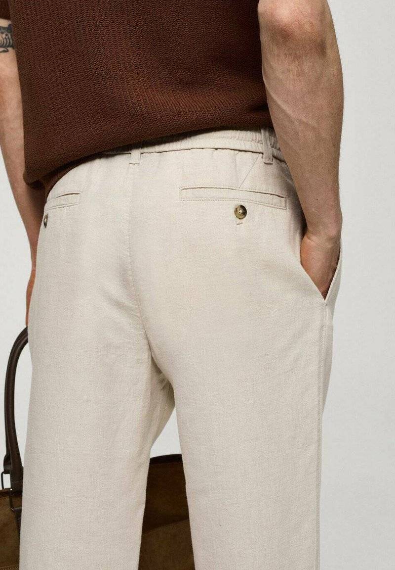 Mango Mango ROMELINO - Trousers - ecru Verkauf