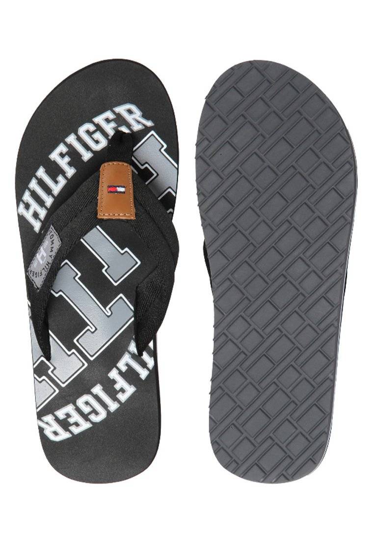 Tommy Hilfiger Tommy Hilfiger HERREN - T-bar sandals - black Große Rabatte