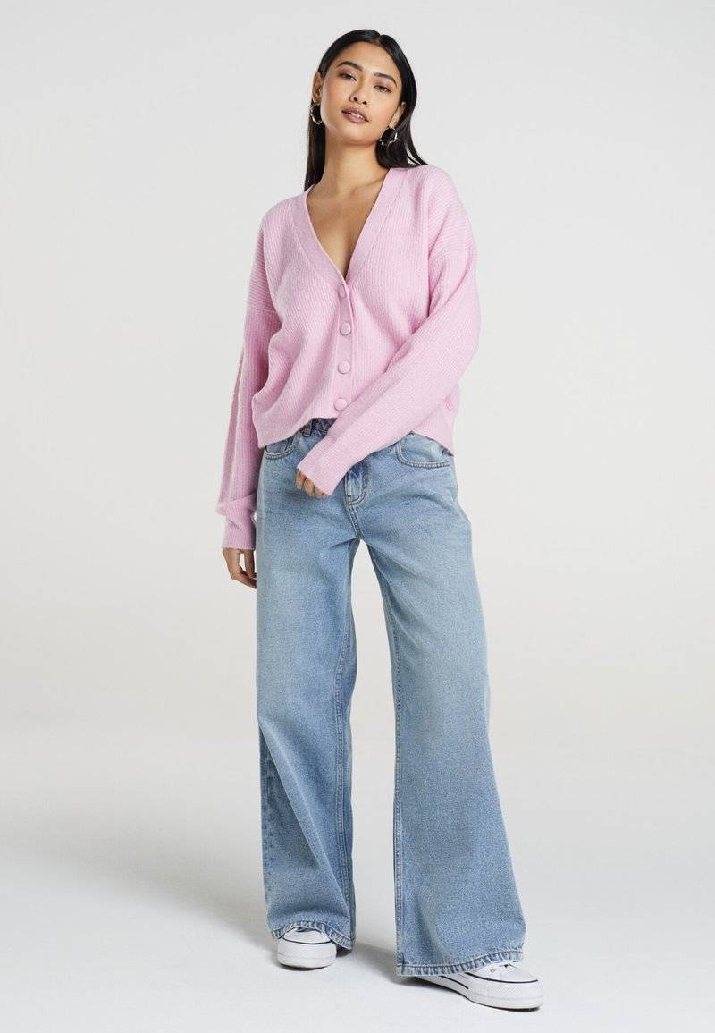 Brave Soul Brave Soul LKC-230DAFFIE - Cardigan - pink Lagerräumung