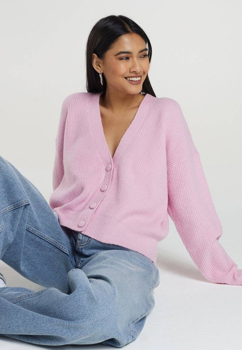 Brave Soul Brave Soul LKC-230DAFFIE - Cardigan - pink Lagerräumung