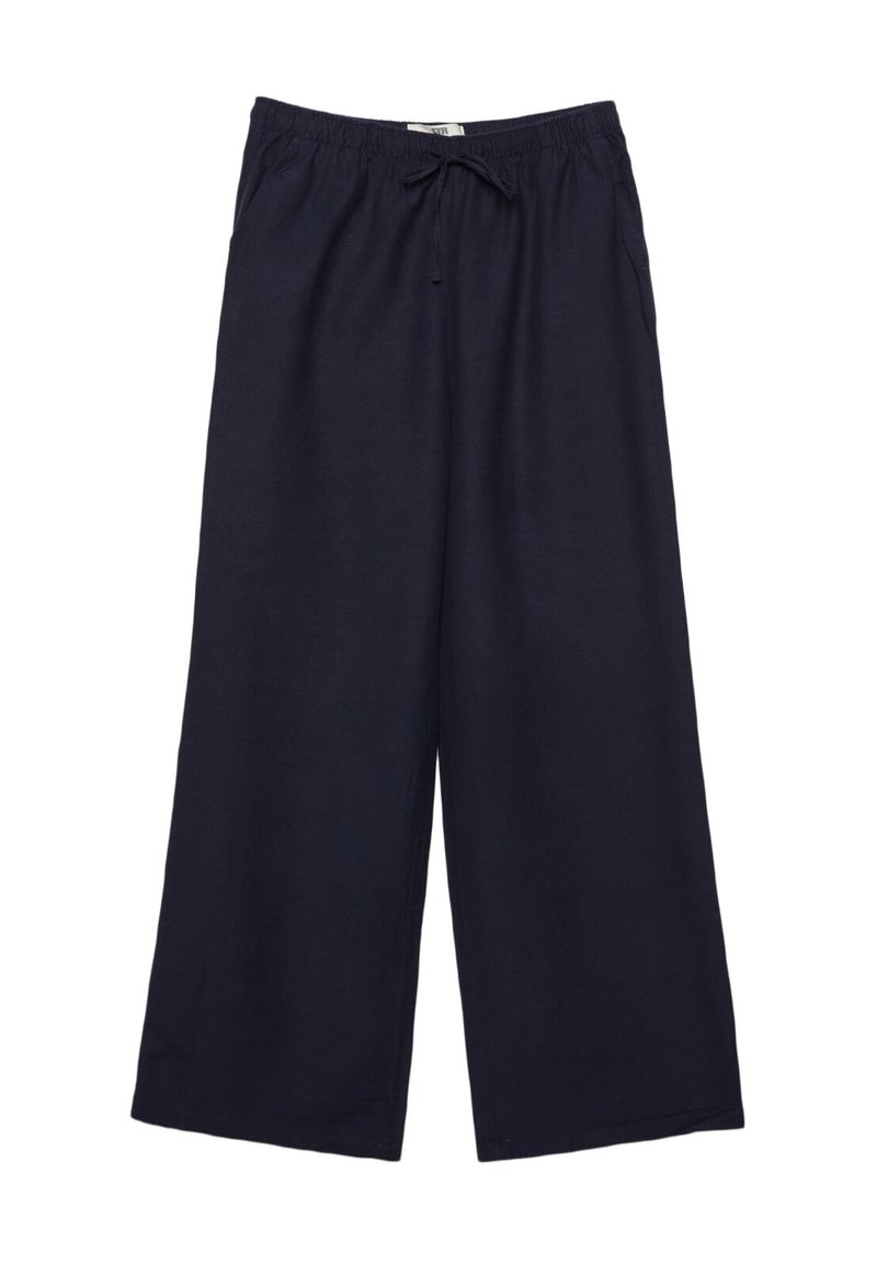 Stradivarius Stradivarius LOOSE-FITTING - Trousers - dark blue Online Outlet