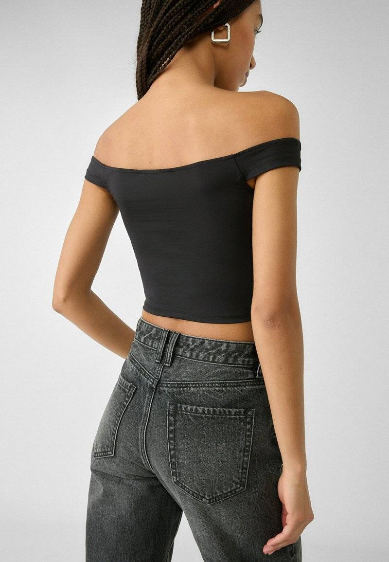 Stradivarius Stradivarius Straight leg jeans - dark grey Zeitlich begrenztes Angebot