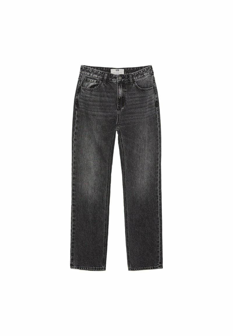 Stradivarius Stradivarius Straight leg jeans - dark grey Zeitlich begrenztes Angebot