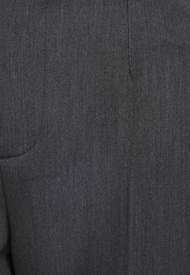 Bershka Bershka WIDE-LEG TAILORED - Trousers - mottled dark grey Blitzangebot