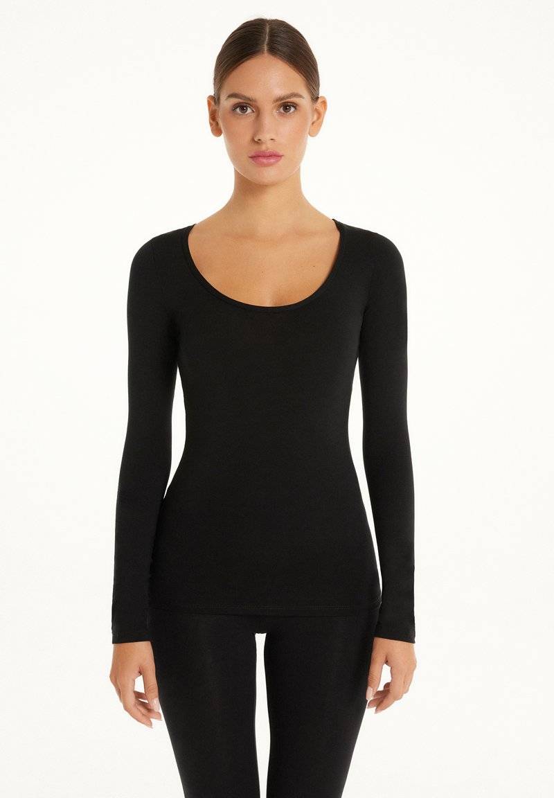 Tezenis Tezenis ROUND-NECK - Long sleeved top - nero Wochenangebot