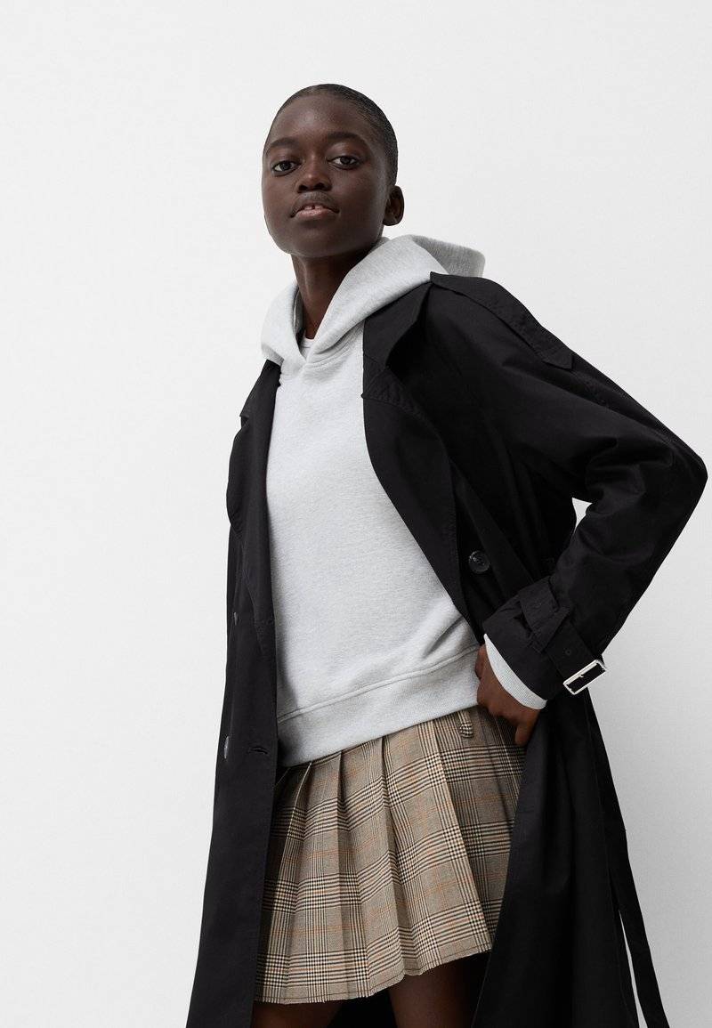 Bershka Bershka Trenchcoat - black Letzte 2 Tage
