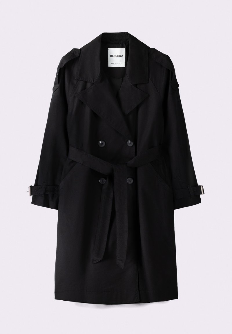 Bershka Bershka Trenchcoat - black Letzte 2 Tage