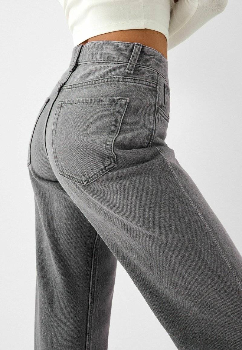 Bershka Bershka Flared Jeans - mottled dark grey Zeitbegrenzte Promotion