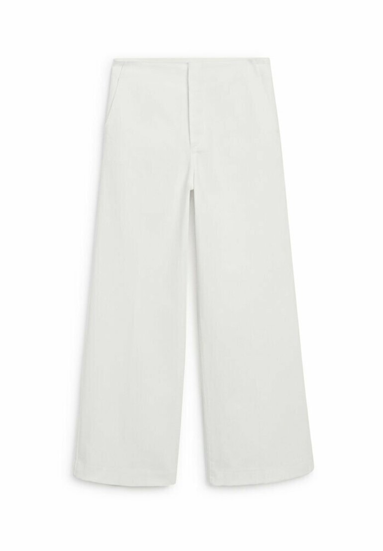 Massimo Dutti Massimo Dutti HIGH-WAIST FLARED - Trousers - white Sonderangebot der Fabrik