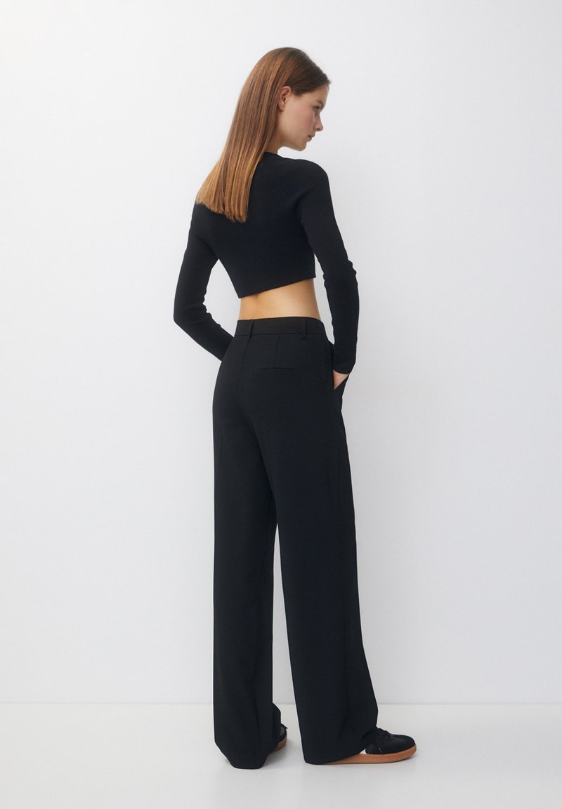 PULL&BEAR PULL&BEAR DARTED SMART - Trousers - black Bis zu 55% Rabatt
