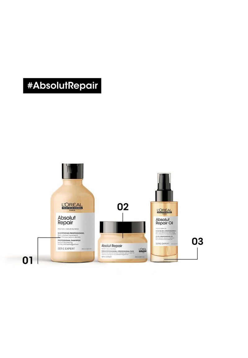 L'OREAL PROFESSIONNEL L'OREAL PROFESSIONNEL ABSOLUT REPAIR SHAMPOO FOR DRY & DAMAGED HAIR - Shampoo Jubiläumsangebot