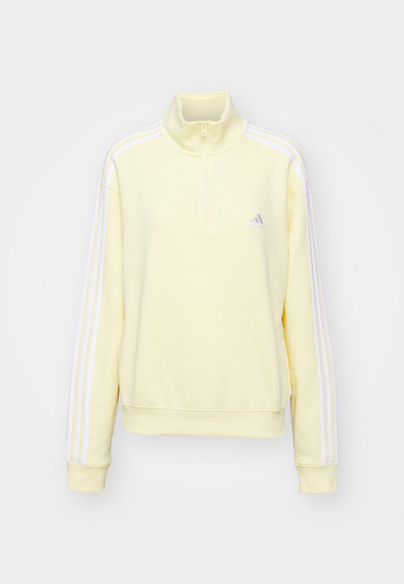 adidas Sportswear adidas Sportswear ESSENTIALS 3-STRIPES QUARTER ZIP - Sweatshirt - almost yellow Rabatte dieses Monats
