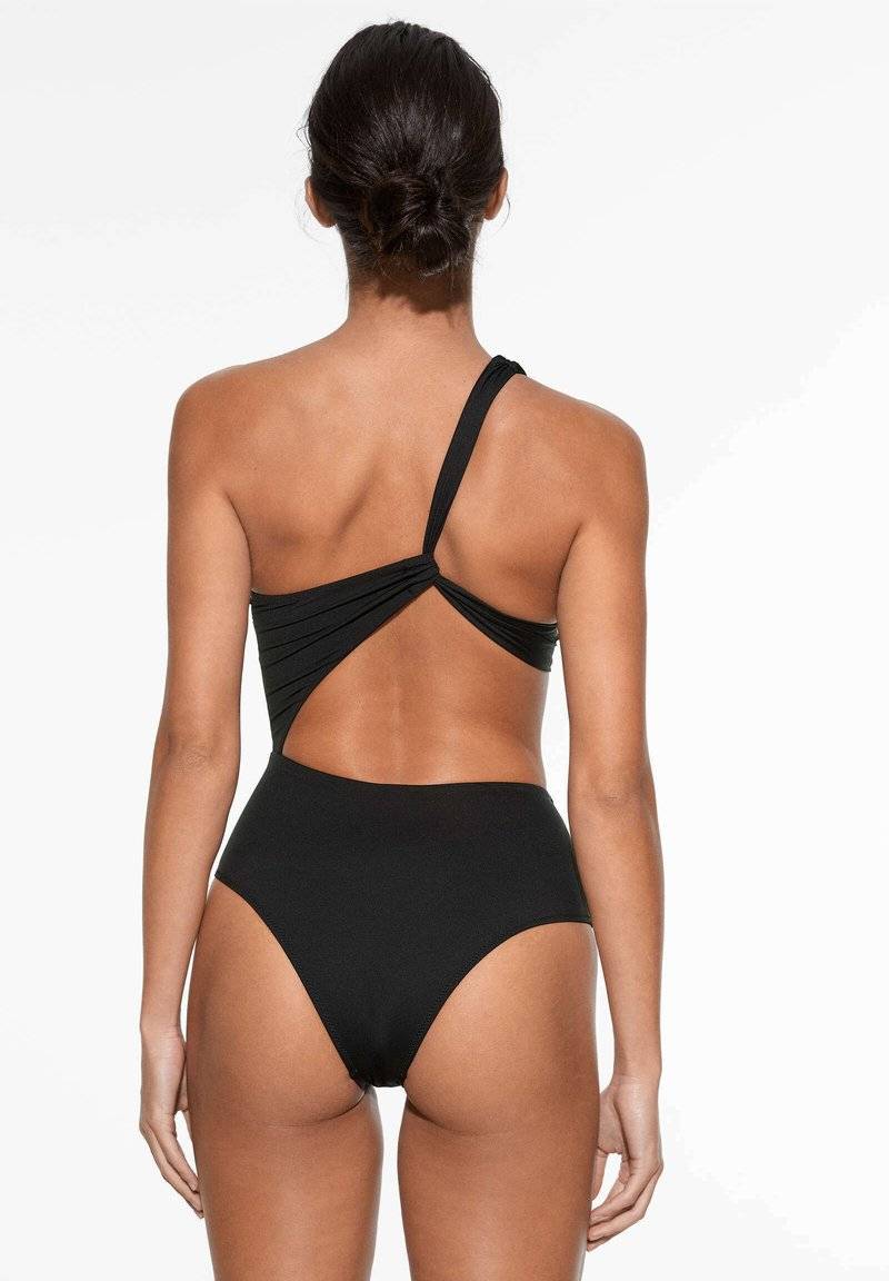 OYSHO OYSHO ASYMMETRIC - Swimsuit - black Verkauf