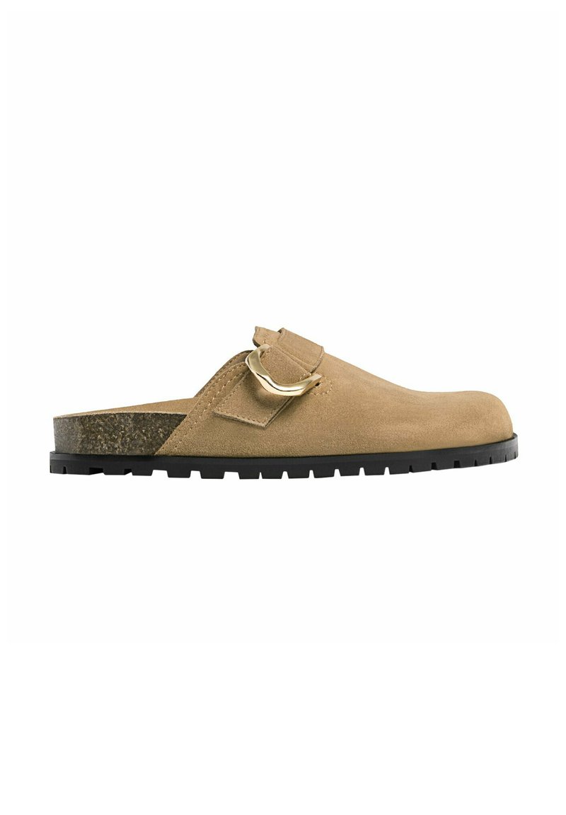 Stradivarius Stradivarius WITH BUCKLE DETAILS - Clogs - beige Sonderangebot