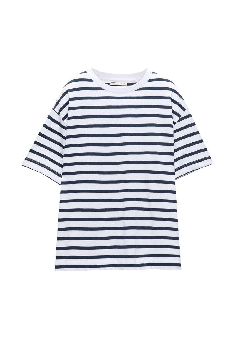 PULL&BEAR PULL&BEAR SHORT SLEEVE - Basic T-shirt - dark blue Bis zu 60% Rabatt