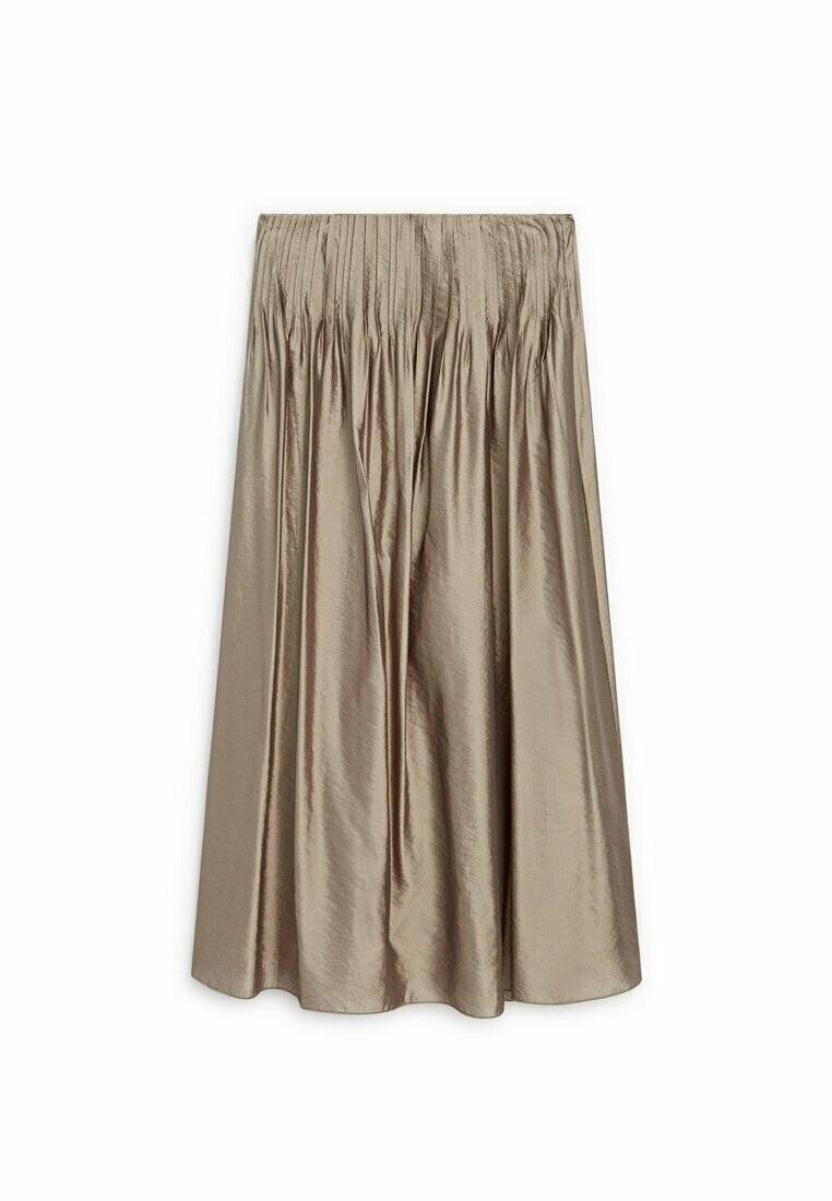 Massimo Dutti Massimo Dutti Pleated skirt - beige Bis zu 65% Rabatt