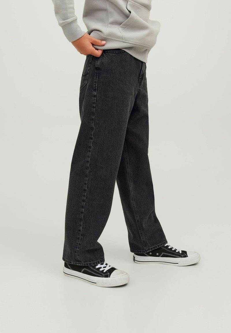 Jack & Jones Junior Jack & Jones Junior ALEX ORIGINAL MF BAGGY - Flared Jeans - black denim Clearance-Verkauf