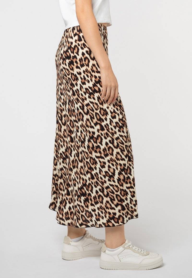 Sublevel Sublevel LEOPARDEN - Maxi skirt - middle brown Kostenloser Versand international