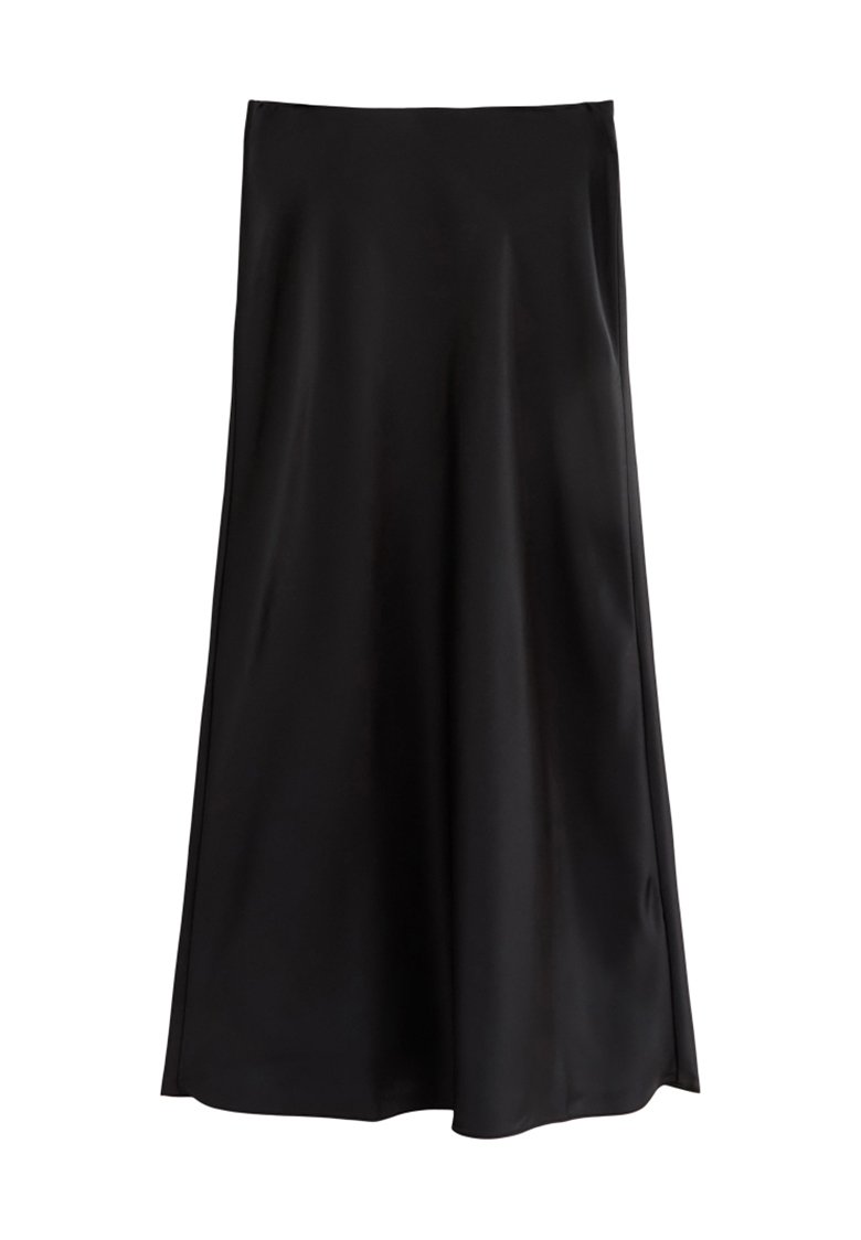 New Look New Look BIAS CUT MIDI - A-line skirt - black zollfrei