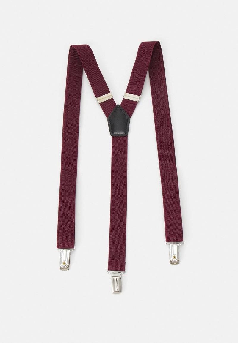 Pier One Pier One SUSPENDER/HOSENTRÄGER SET - Pocket square - bordeaux Auslauf
