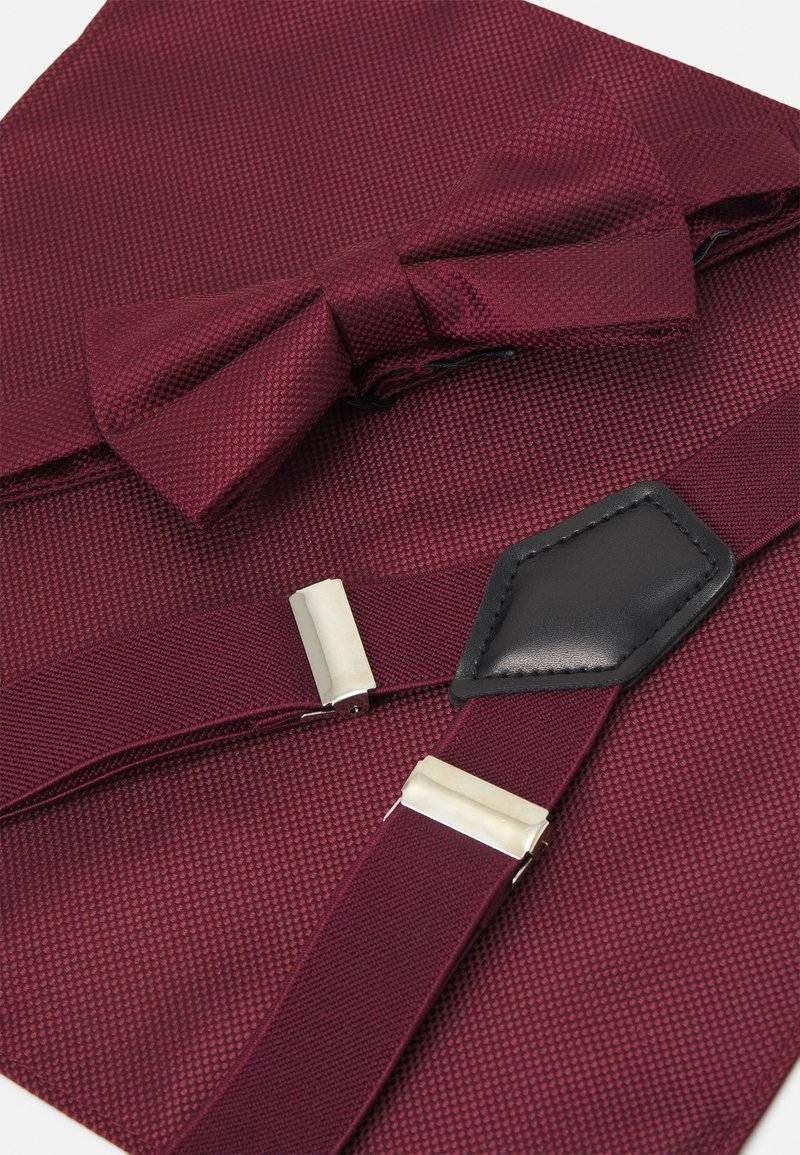 Pier One Pier One SUSPENDER/HOSENTRÄGER SET - Pocket square - bordeaux Auslauf