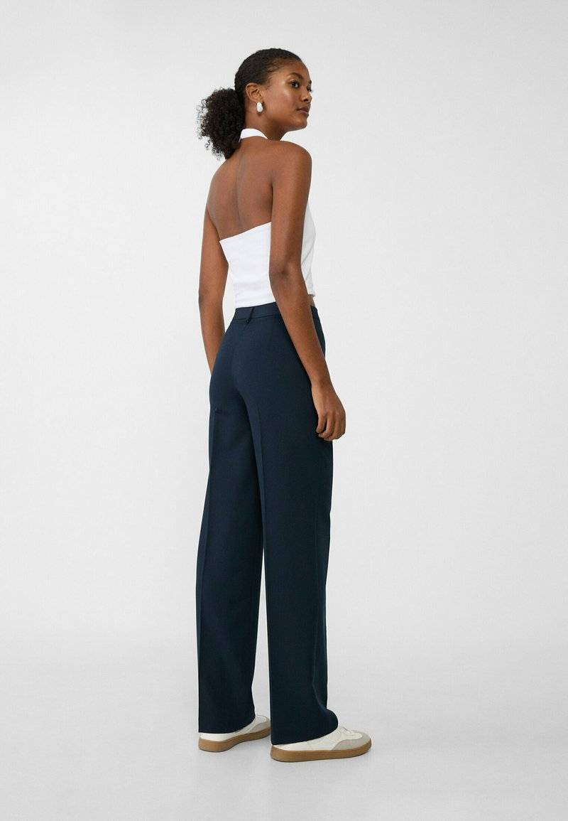 Stradivarius Stradivarius Trousers - dark blue Günstiger Verkauf