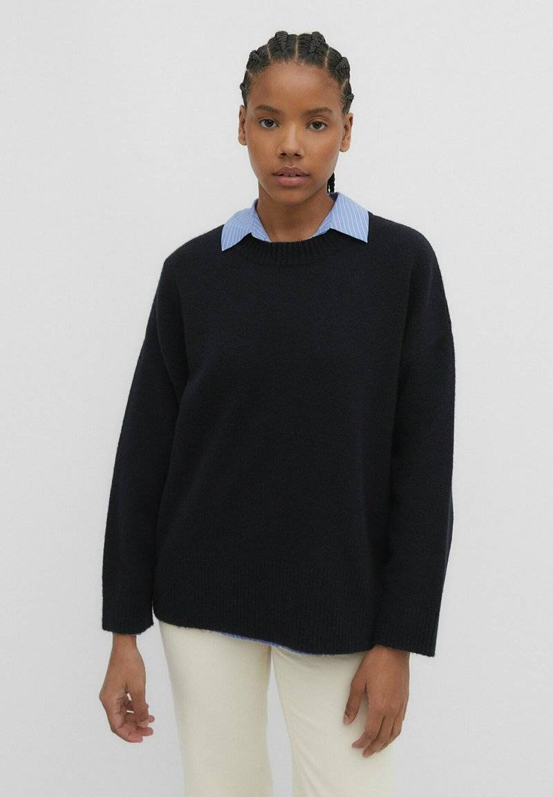 Stradivarius Stradivarius SOFT-TOUCH - Jumper - dark blue Muttertagsangebot