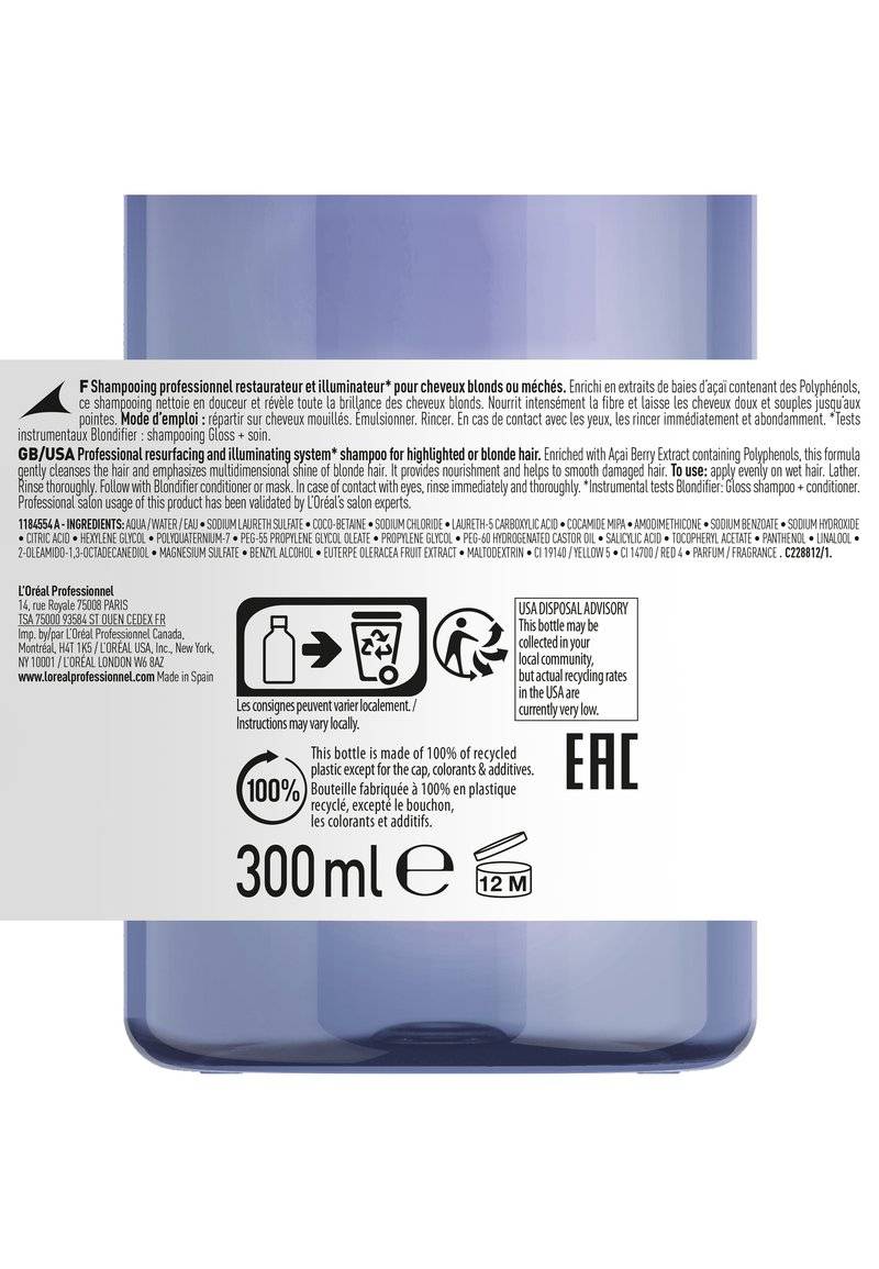 L'OREAL PROFESSIONNEL L'OREAL PROFESSIONNEL BLONDIFIER SHAMPOO GLOSS FOR HIGHLIGHTED OR BLONDE HAIR - Shampoo Neueste Mode