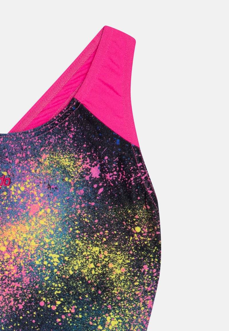 Speedo Speedo GIRLS DIGITAL SPLASHBACK - Swimsuit - black/flare pink/bolt/lemon drizzle Im Verkauf