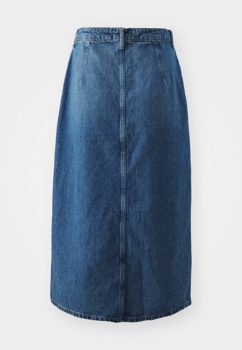 ONLY ONLY ONLCECE MIDI BUTTON SKIRT - A-line skirt - medium blue denim Cyber Monday