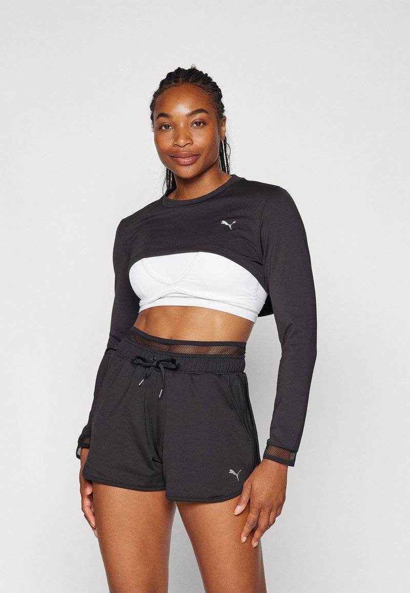 Puma Puma PAMELA REIF CROPPED - Long sleeved top - black Super Rabatt