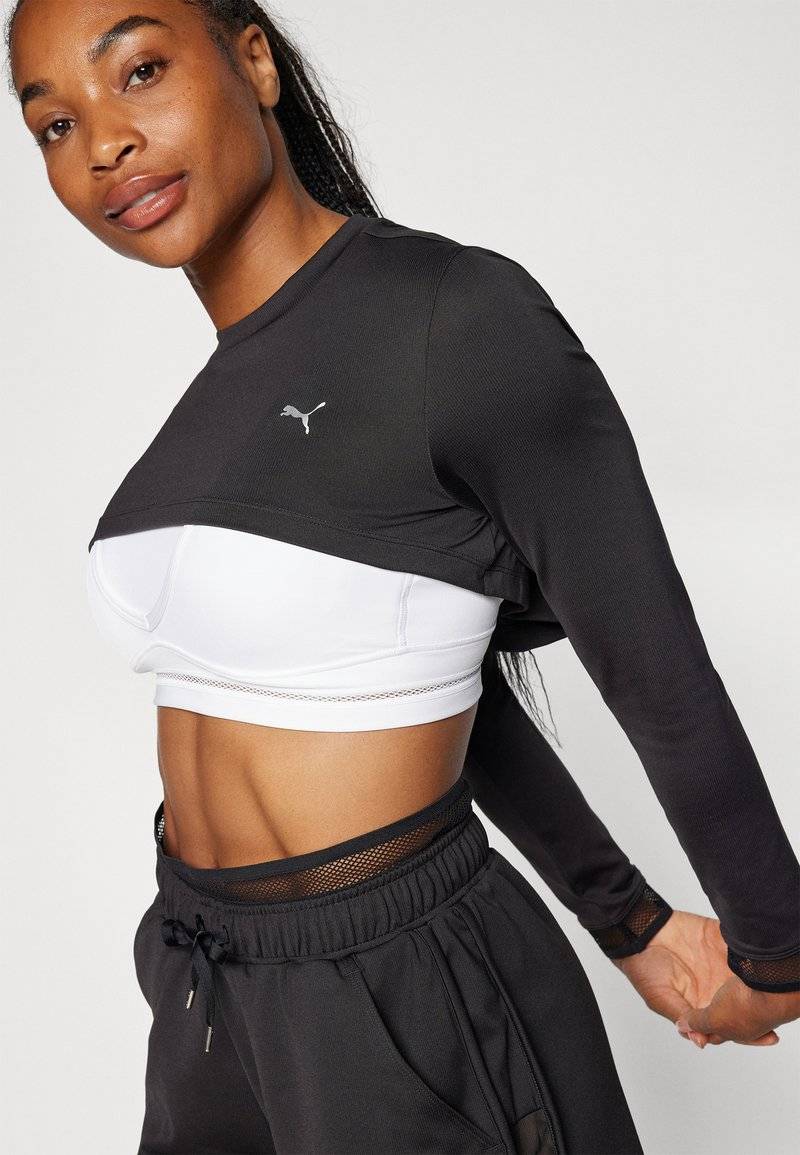 Puma Puma PAMELA REIF CROPPED - Long sleeved top - black Super Rabatt
