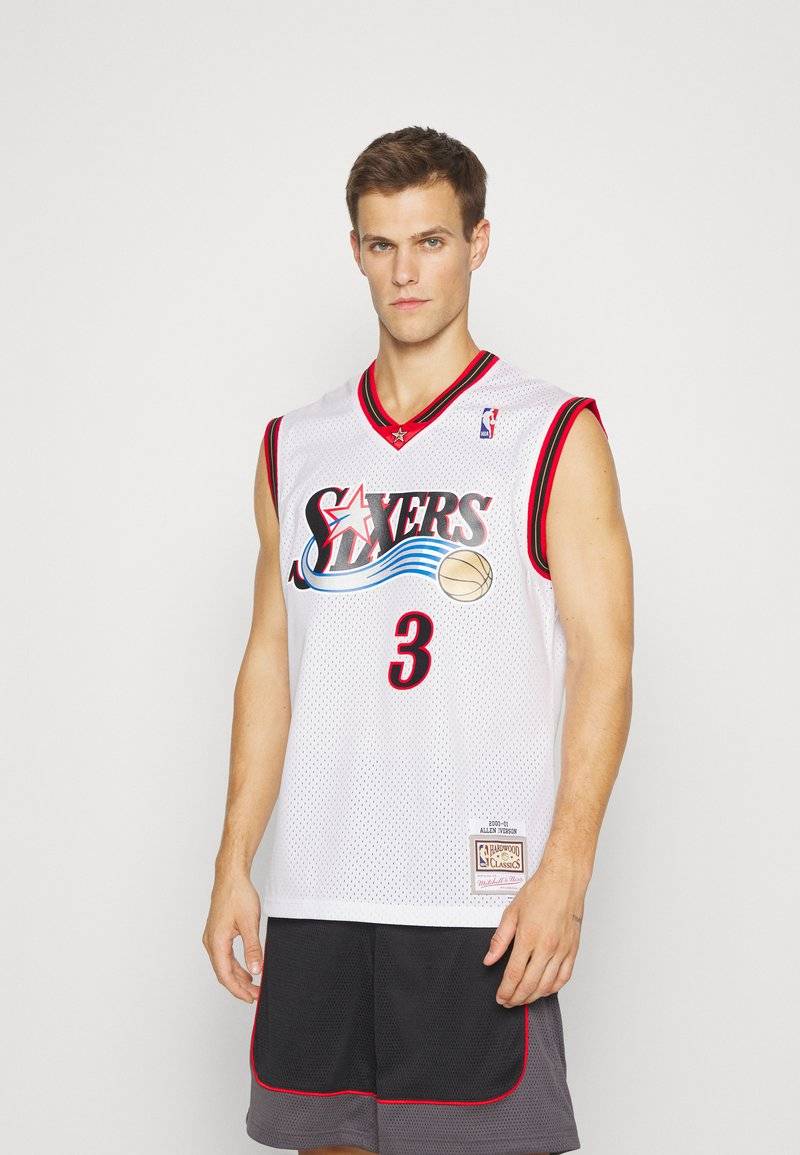 Mitchell & Ness Mitchell & Ness NBA ALLEN IVERSON PHILADELPHIA 76ERS SWINGMAN HOME - Club wear - white Im Verkauf